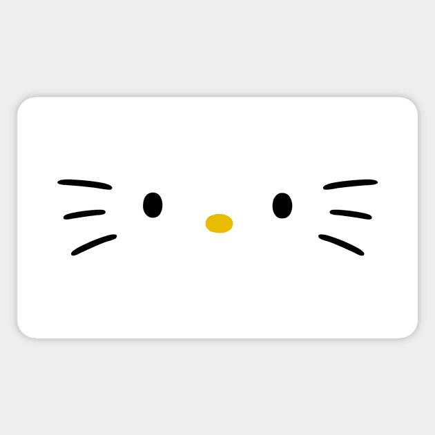 Kitten face mask Sticker by walterorlandi